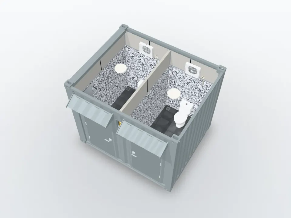 10ft 2-Cubicle Toilet Container — photo 3